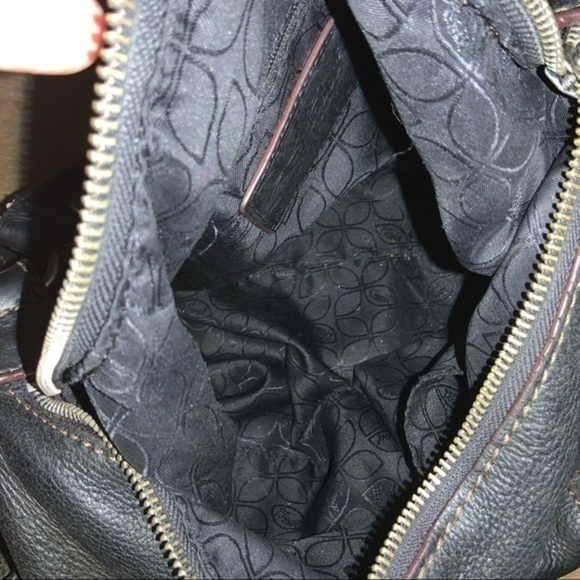 Fossil black textured leather shoulder purse - Picture 11 of 11